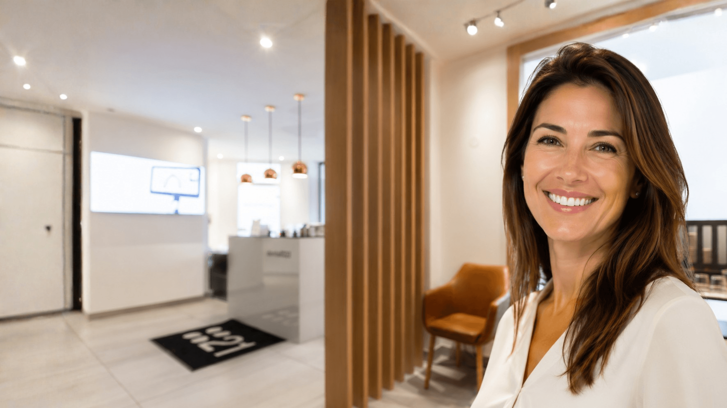 happy woman smiling