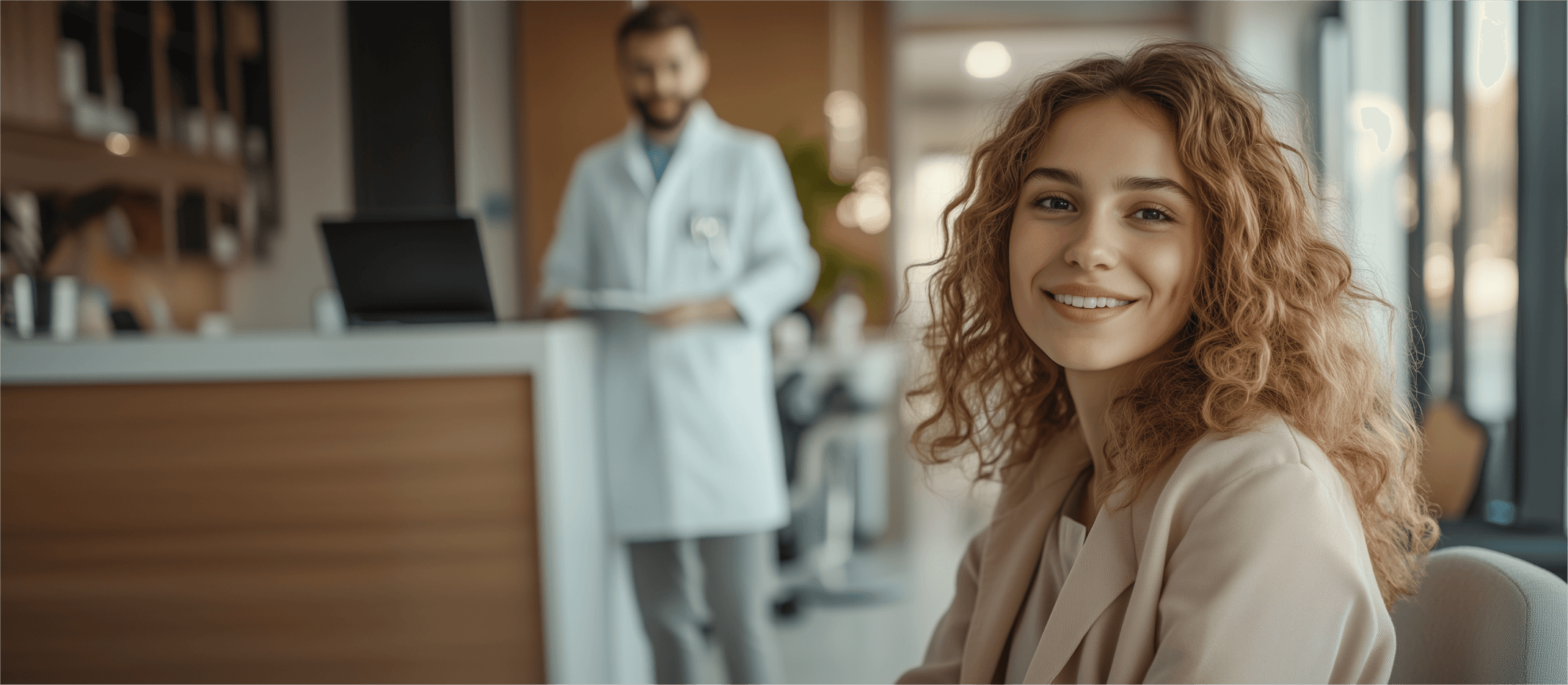 happy woman smiling